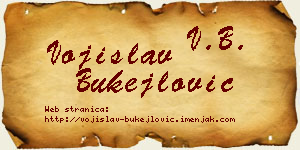 Vojislav Bukejlović vizit kartica